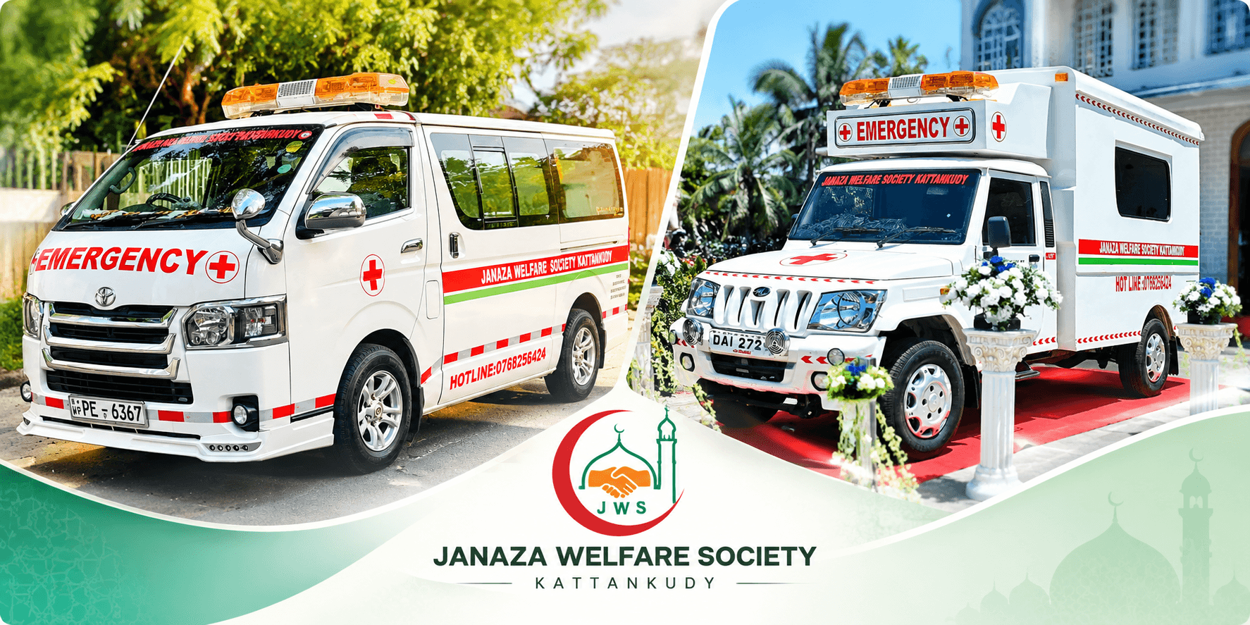 Janaza Welfare Society service vehicles